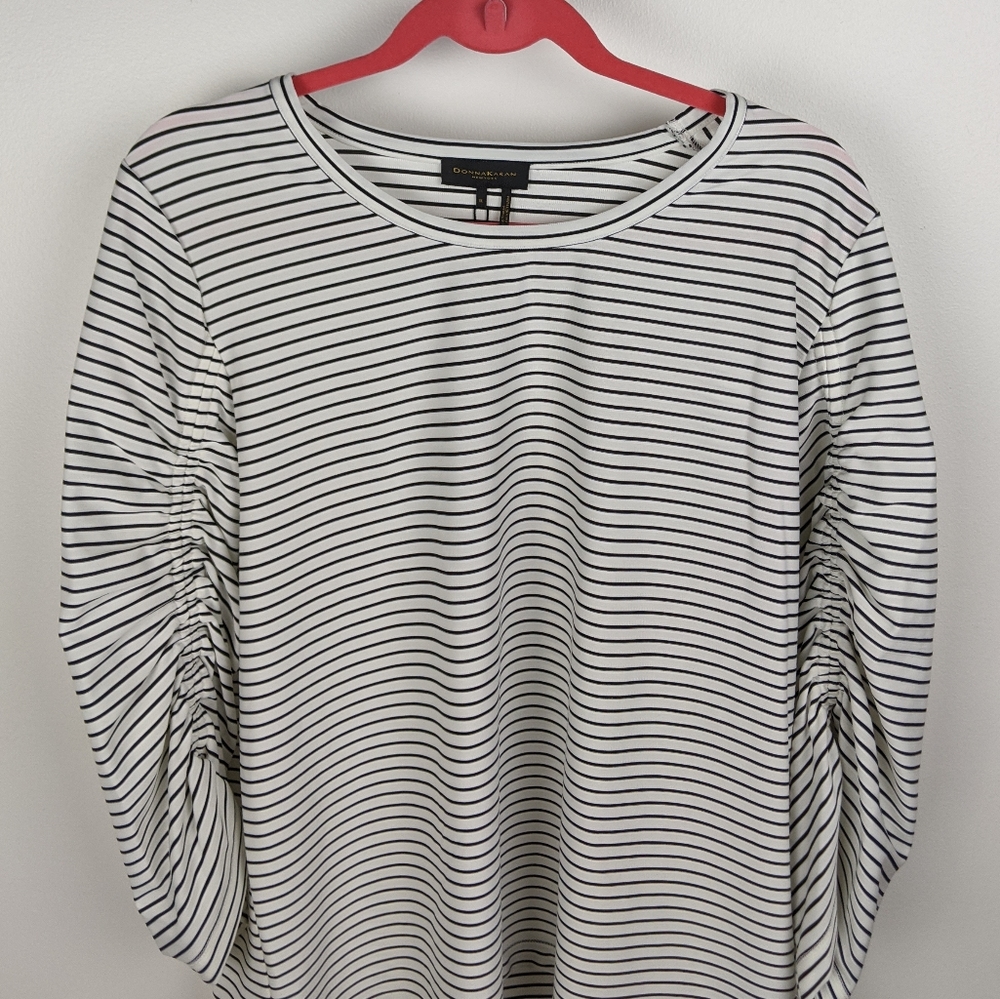 NWT Donna Karan New York Striped City Art Top - Picture 2 of 8